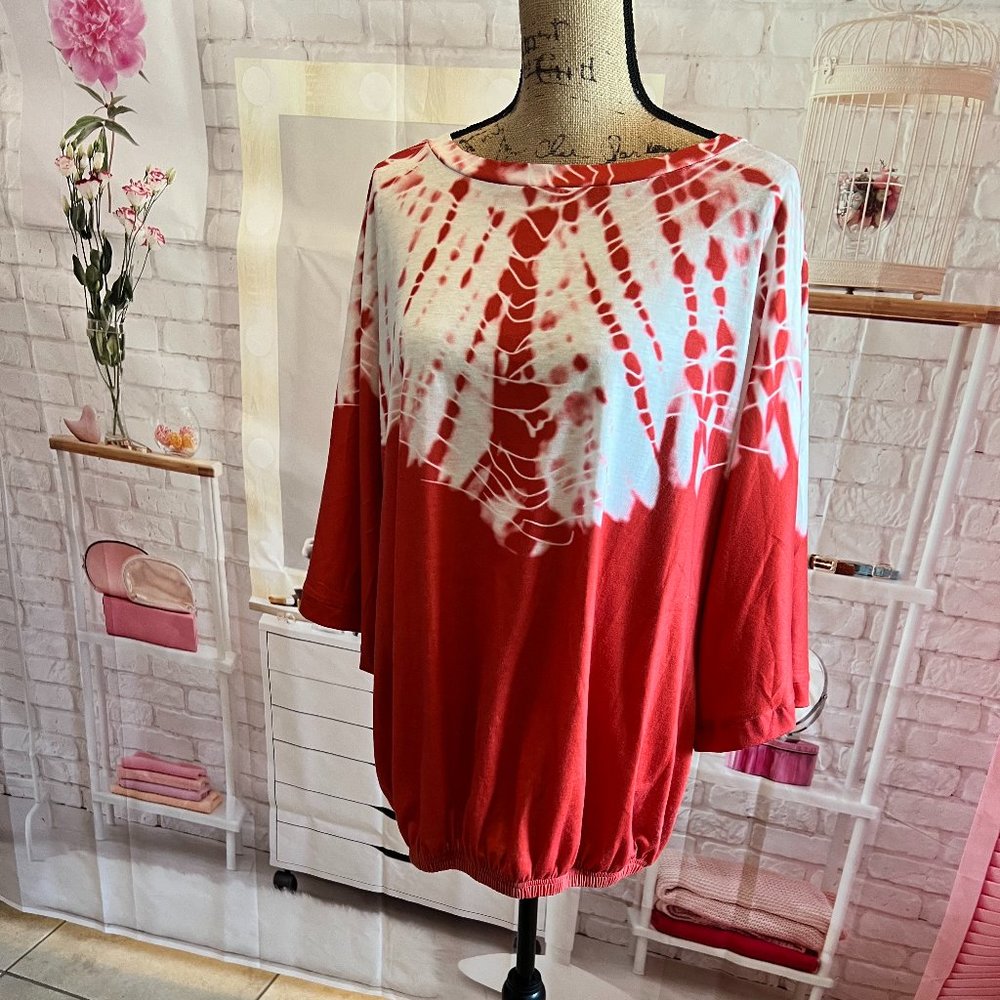 Red and White Tie Dye